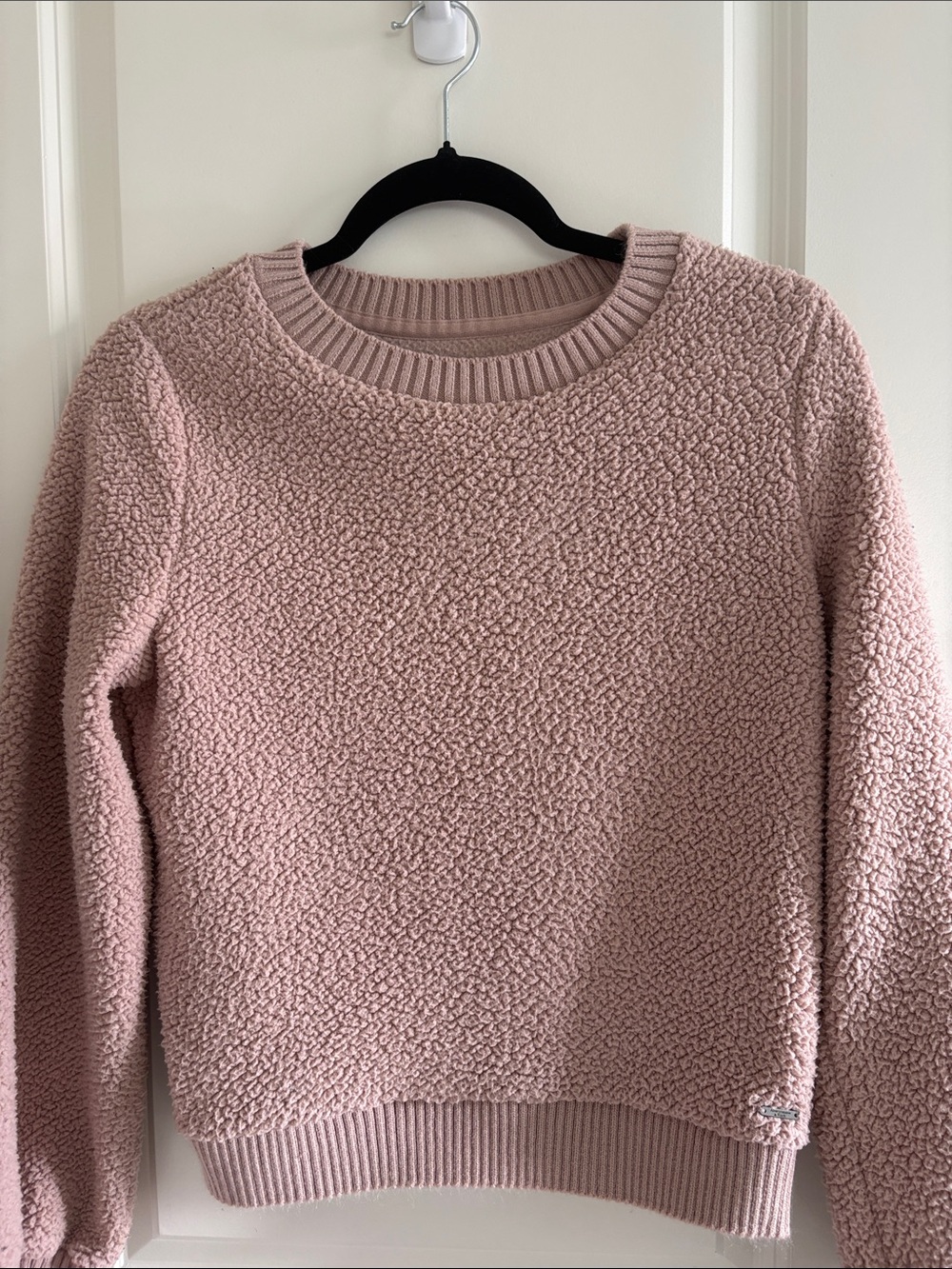 Abercrombie Soft A&F Pink Sherpa Pullover